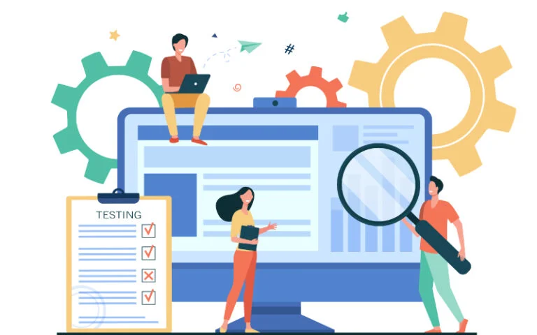 Engineers testing Quality Assurance in Software.